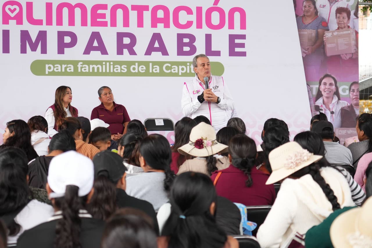 DIF Puebla Capital entrega 3 mil despensas en San Andrés Azumiatla con el programa Alimentación Imparable