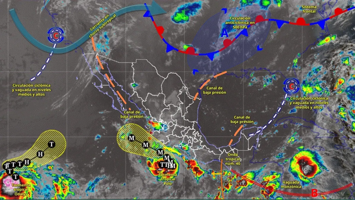 Tormenta tropical Polo: ¿se convertirá en huracán categoría 3 frente a México?