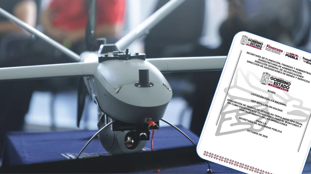 SSP Puebla alista compra de 46 drones con tecnología térmica y bases autónomas para blindar 10 municipios