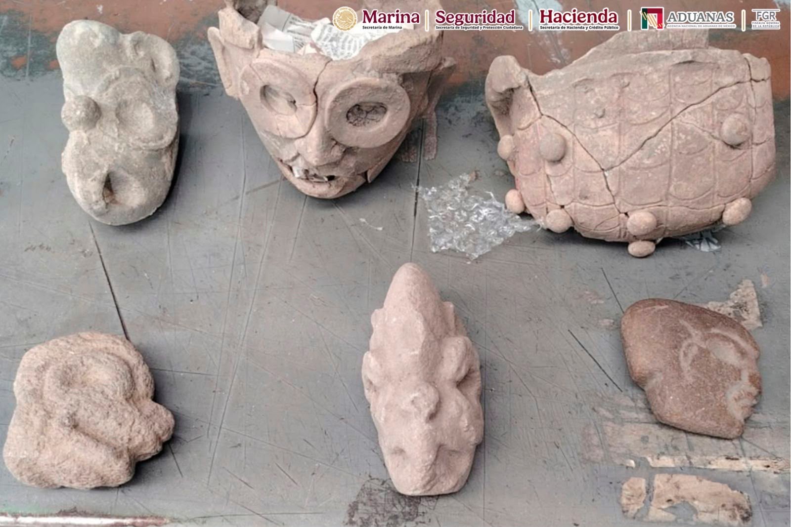 México detecta seis piezas arqueológicas de Veracruz que iban a ser enviadas a Gran Bretaña