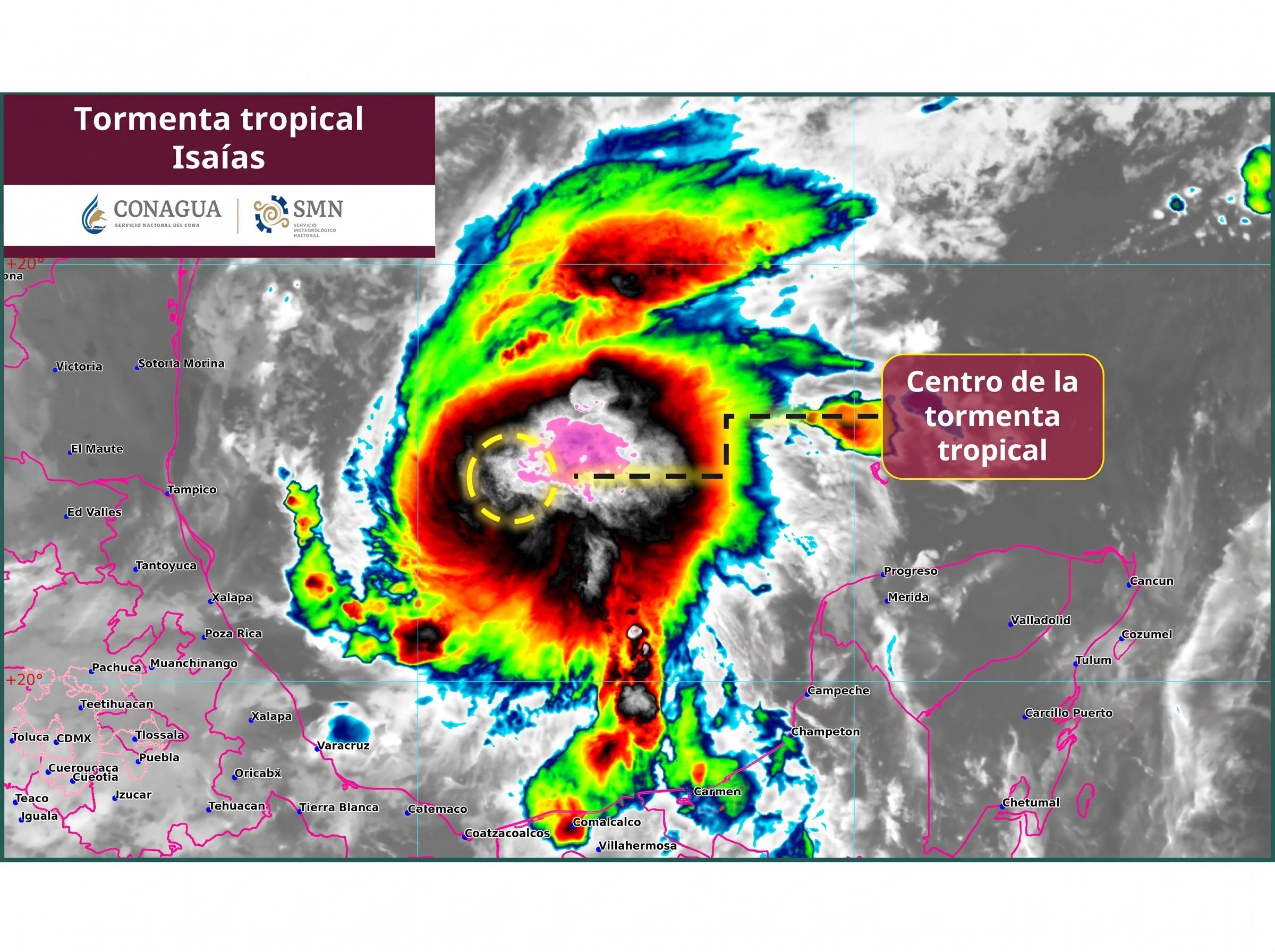 Se forma tormenta tropical Isaías: estas regiones de Puebla tendrán lluvias fuertes