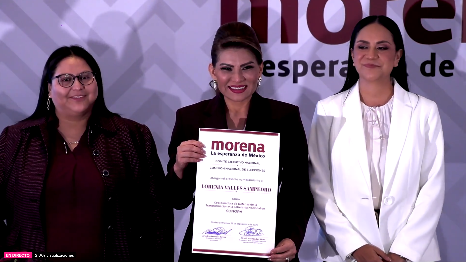 Morena designa a Lorenia Valles como coordinadora en Sonora rumbo a las elecciones de 2027