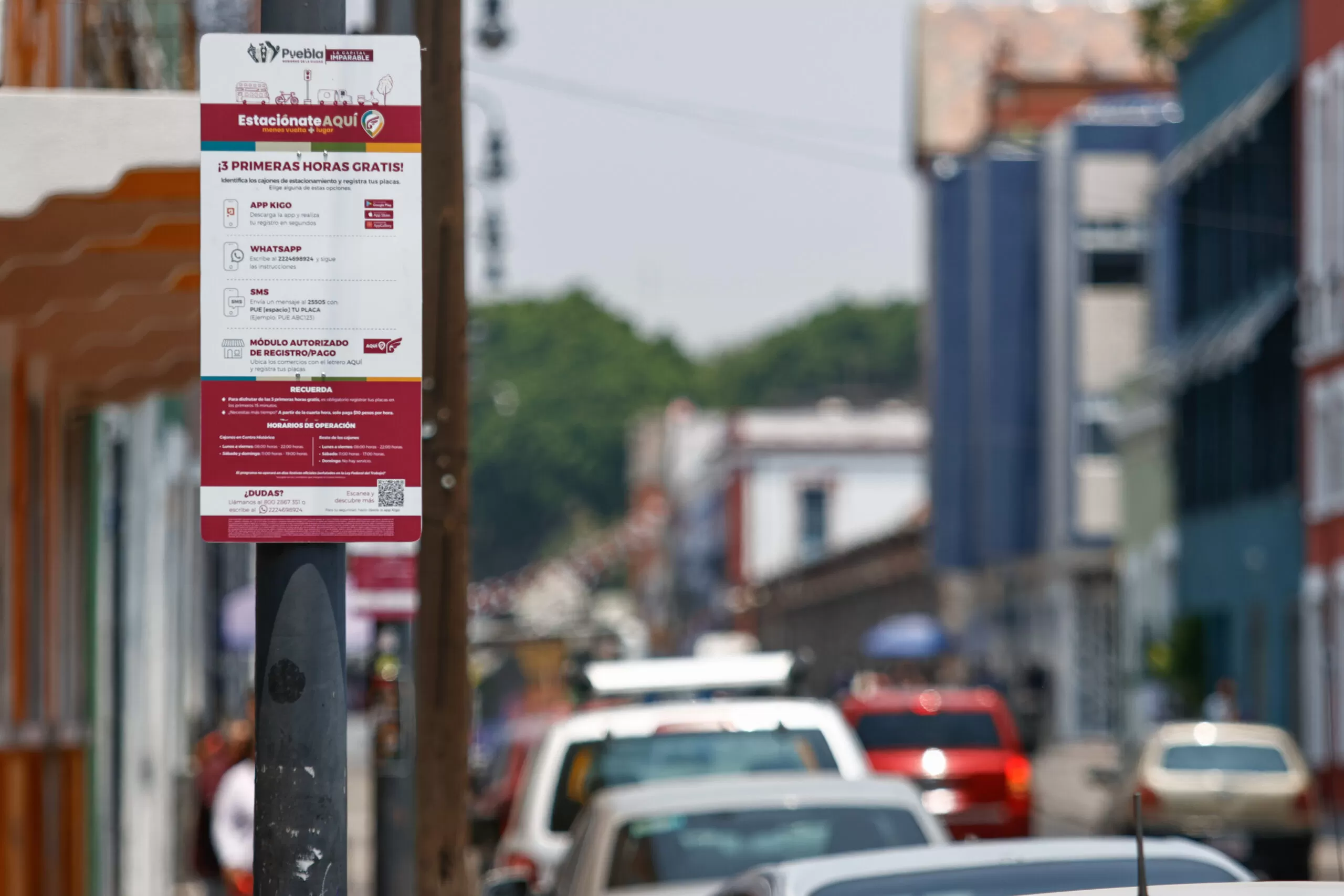 Parquímetros dejan 75 MDP en Puebla; destinan el 63% de 'Estaciónate Aquí' a bacheo y seguridad