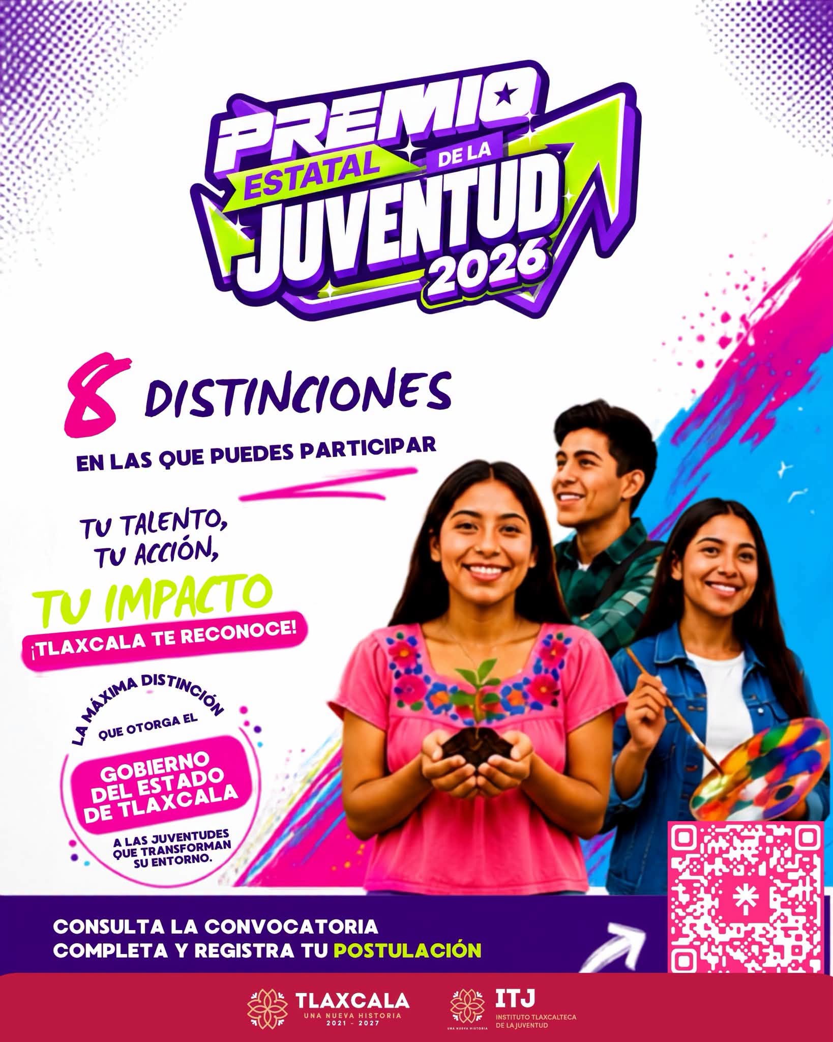 ITJ lanza convocatoria del Premio Estatal de la Juventud 2026 en Tlaxcala; otorgará premios de hasta 20 mil pesos