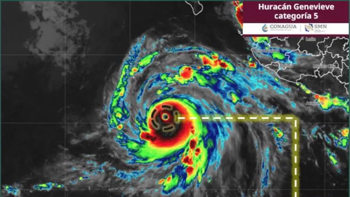 Huracán Genevieve escala a categoría 5 y provocará una semana de lluvias intensas en Puebla,