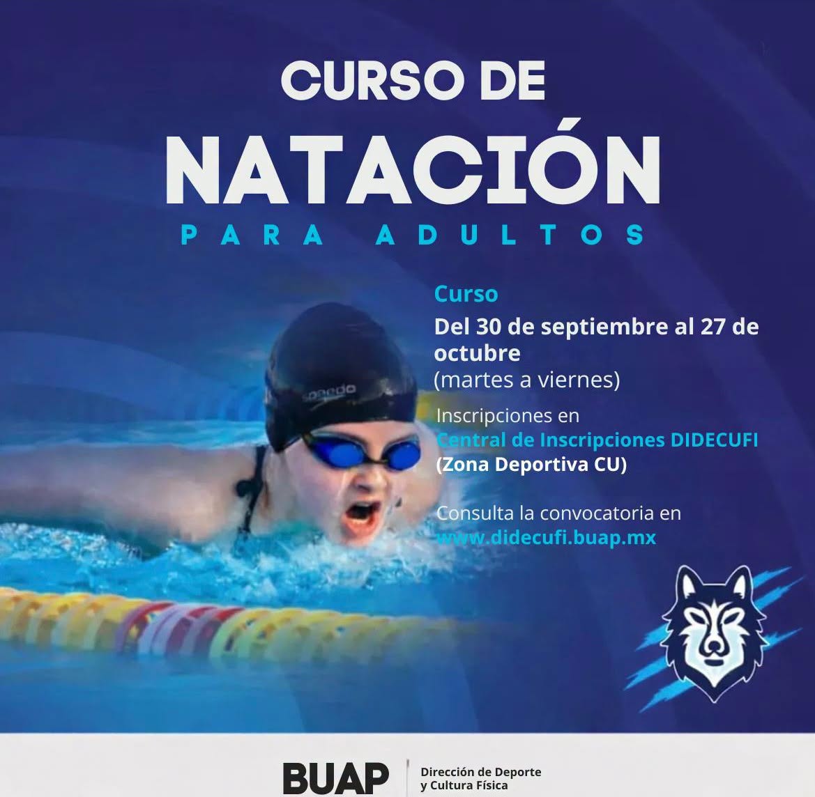 BUAP abre inscripciones para cursos de natación desde 500 pesos